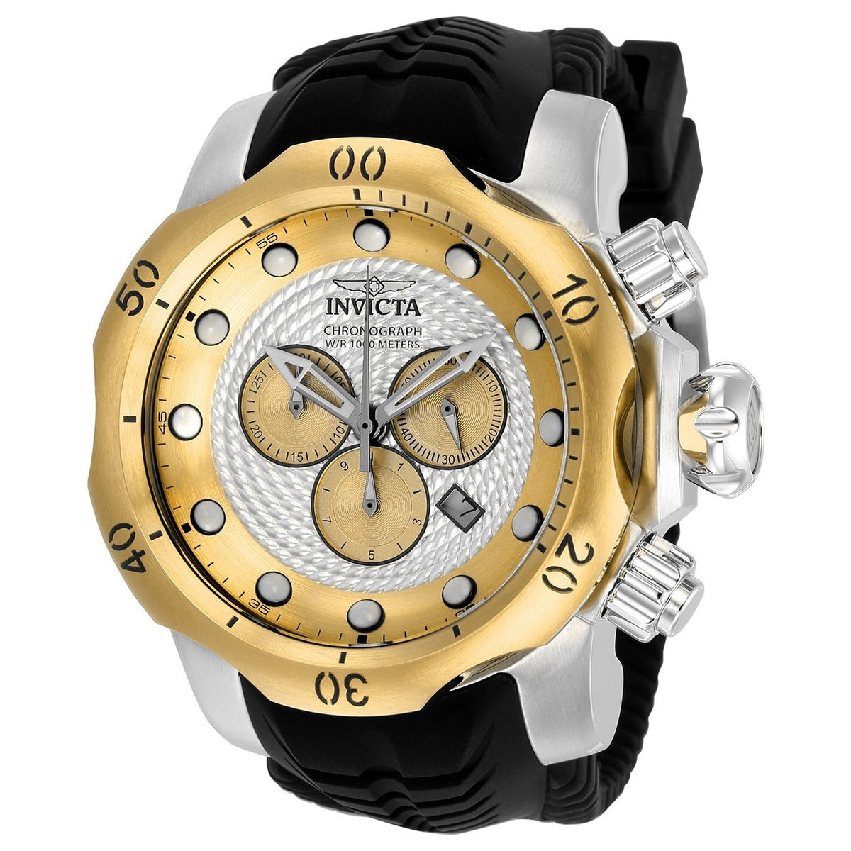Invicta Men's 20441 Venom Chronograph  Black Silicone Watch
