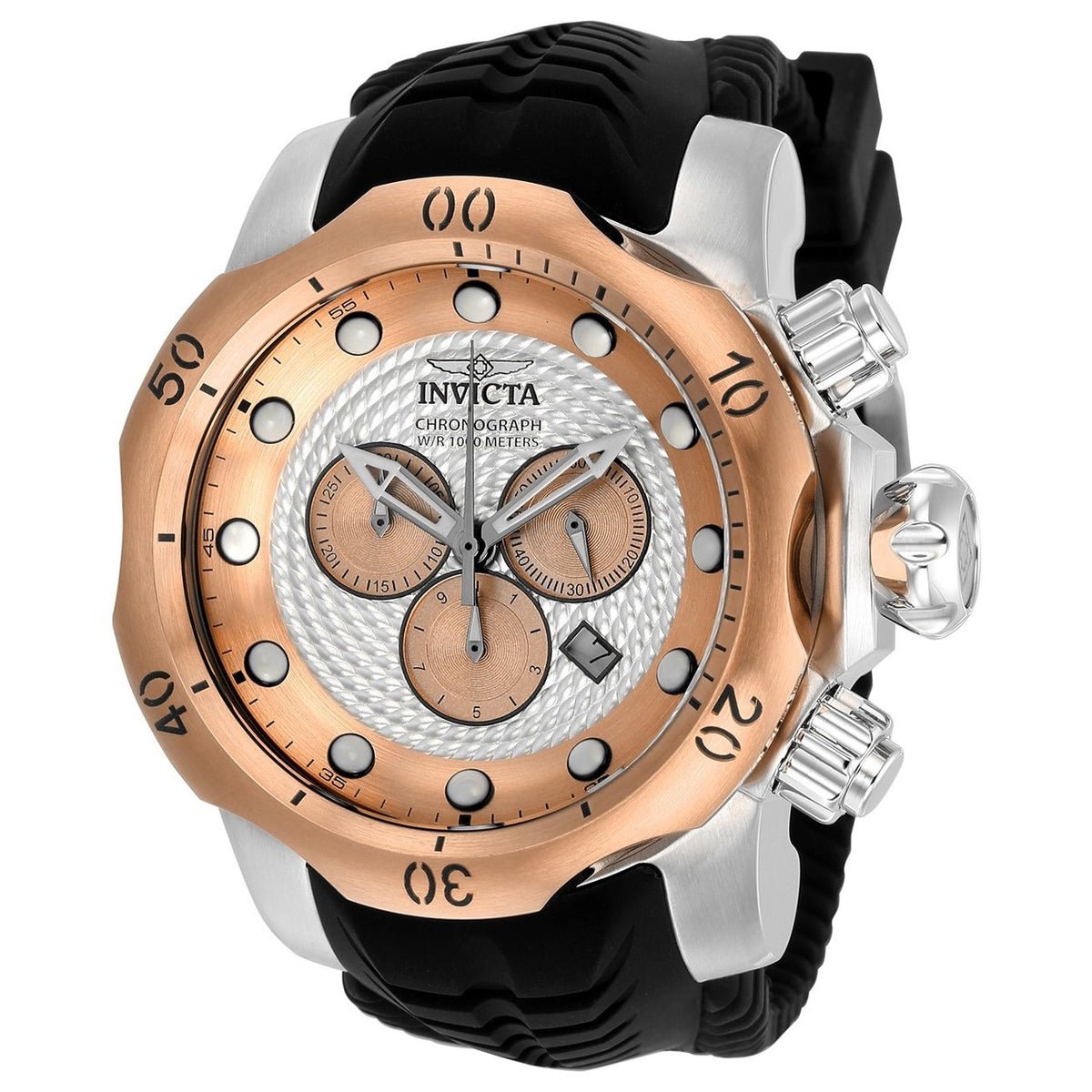 Invicta Men's 20442 Venom Chronograph  Black Silicone Watch