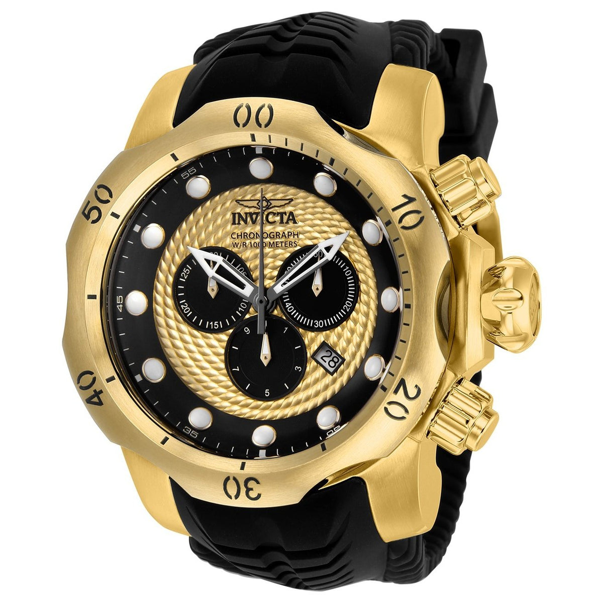 Invicta Men's 20443 Venom Chronograph  Black Silicone Watch