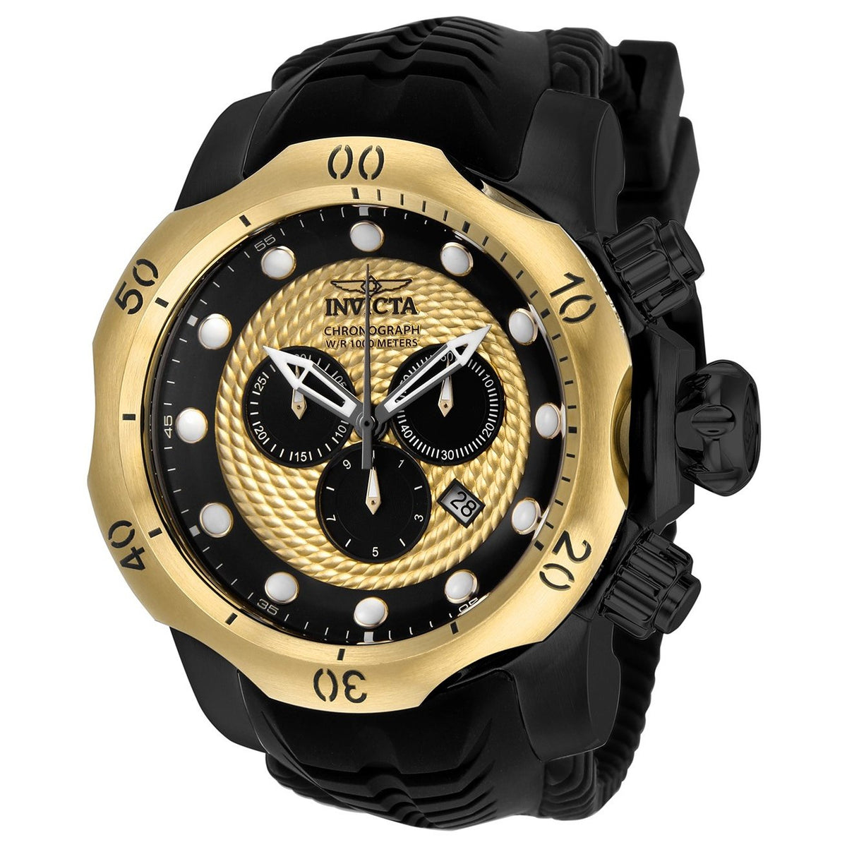 Invicta Men's 20444 Venom Chronograph  Black Silicone Watch