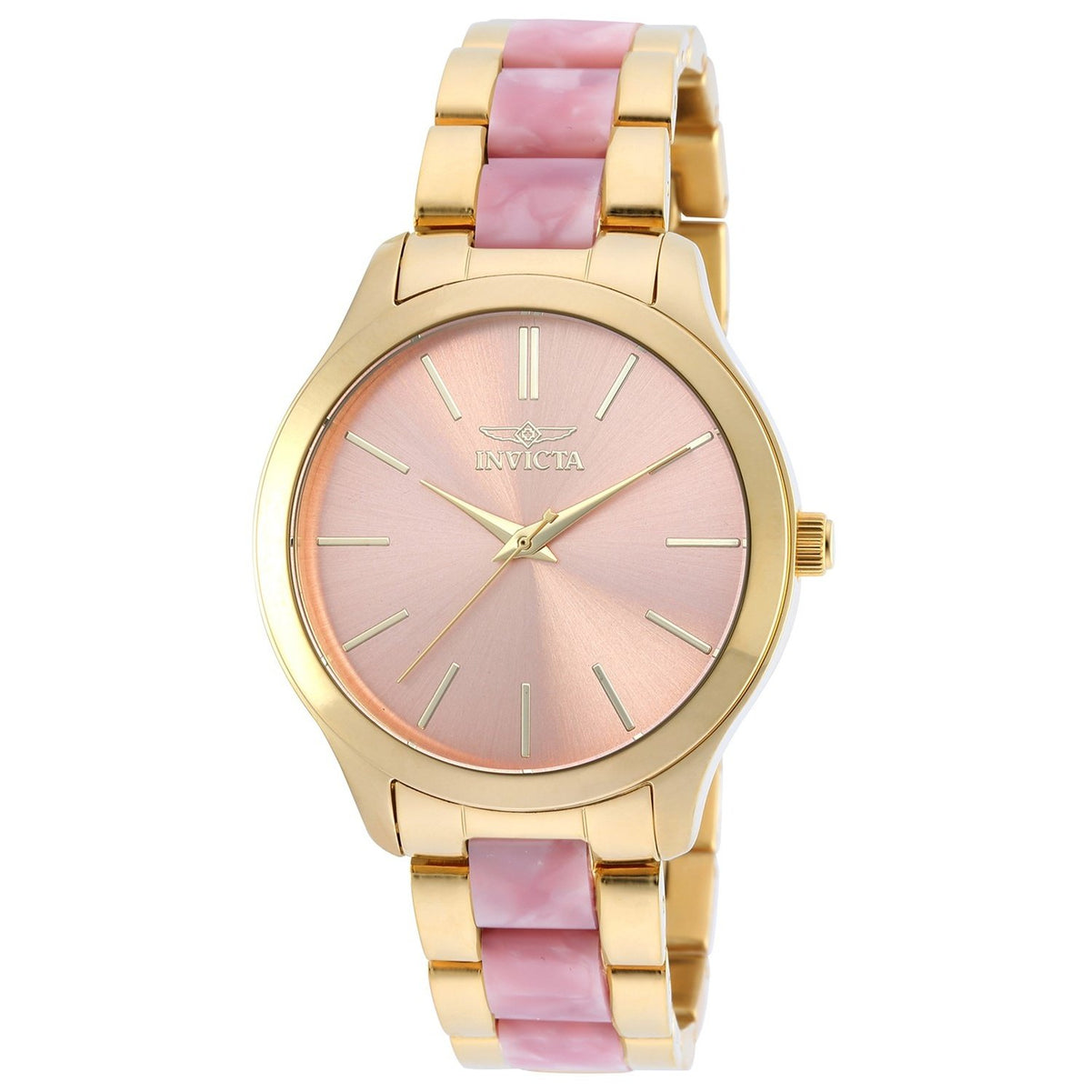 Invicta Women&#39;s 20497 Angel Gold-Tone and Pink Inserts Stainless Steel Watch