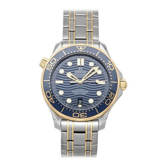 Omega Men&#39;s 210.20.42.20.03.001 Seamaster Two-Tone 18kt Gold and Stainless Steel Watch