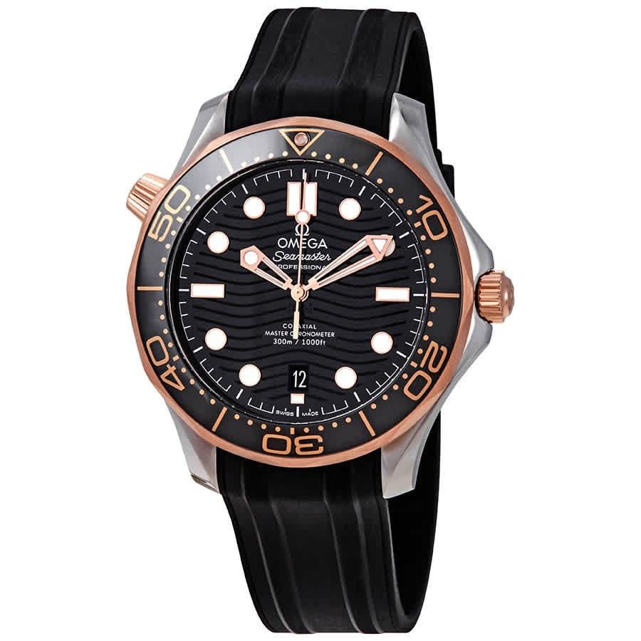 Omega Men's 210.22.42.20.01.002 Seamaster Black Rubber Watch