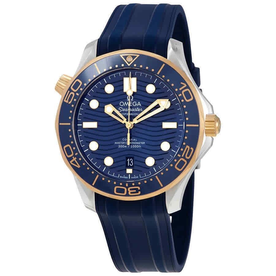 Omega Men&#39;s 210.22.42.20.03.001 Seamaster Blue Rubber Watch