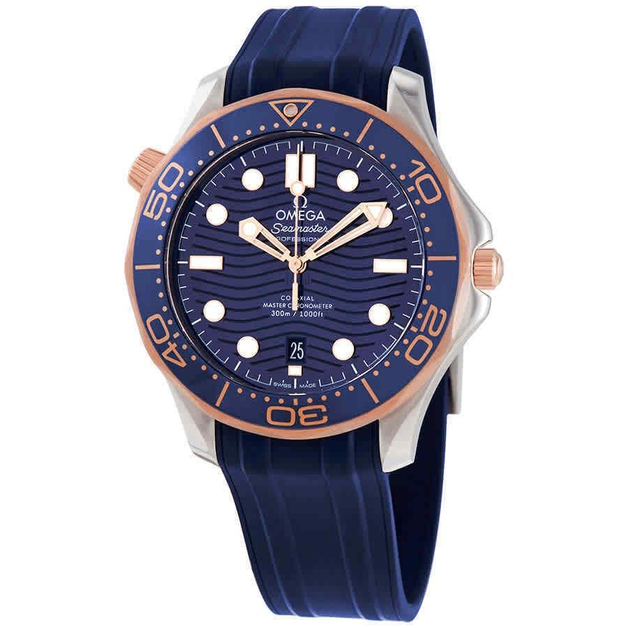 Omega Men's 210.22.42.20.03.002 Seamaster Blue Rubber Watch