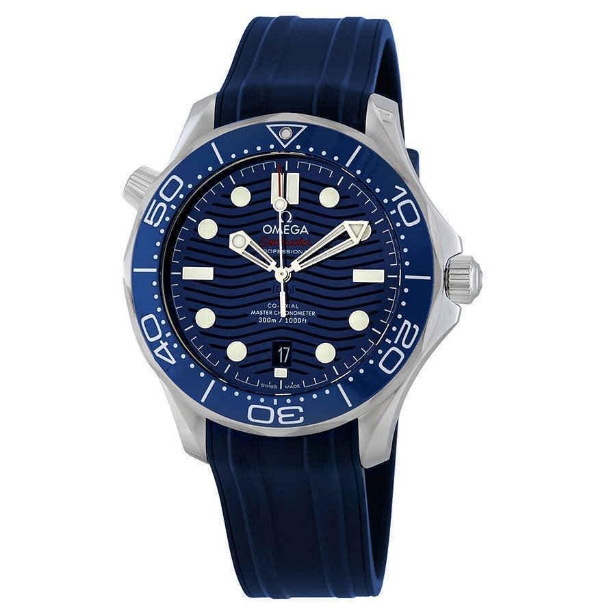 Omega Men's 210.32.42.20.03.001 Seamaster Blue Rubber Watch