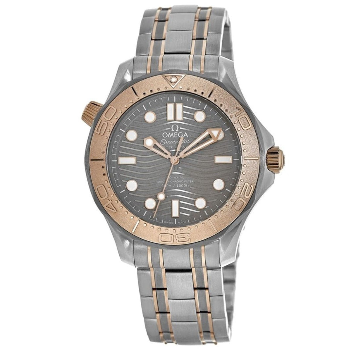 Omega Men's 210.60.42.20.99.001 Seamaster Two-Tone 18kt Rose Gold And Titanium with Tantalum Accents Watch