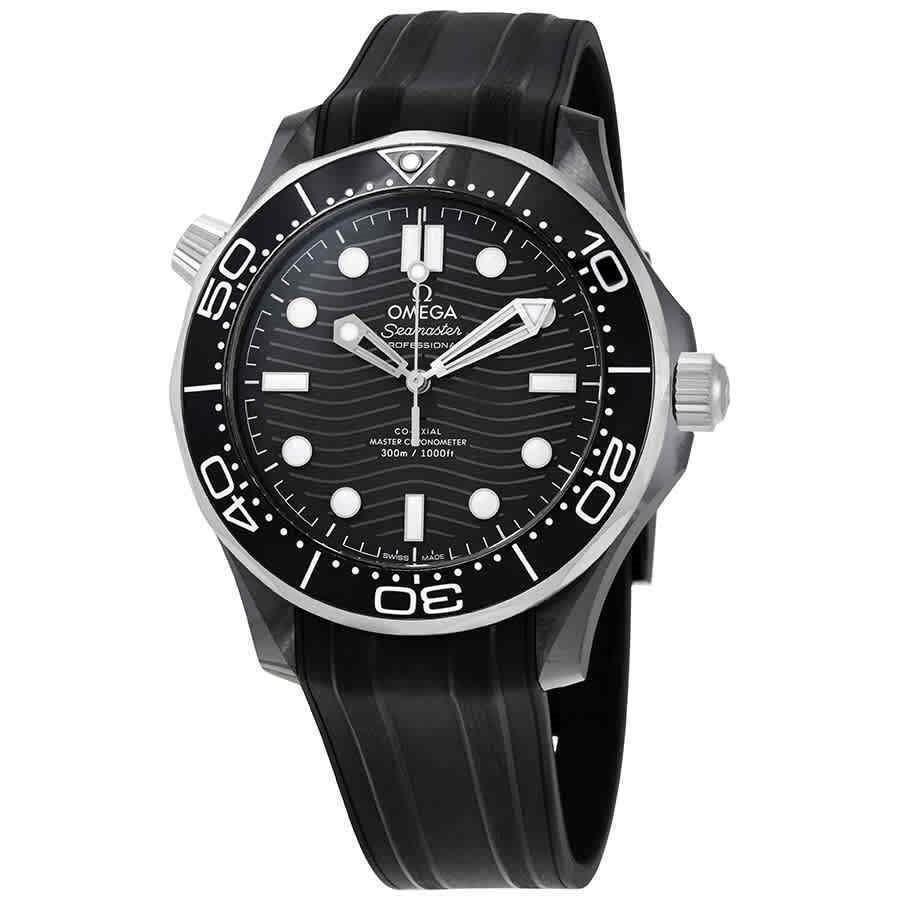 Omega Men's 210.92.44.20.01.001 Seamaster Black Rubber Watch