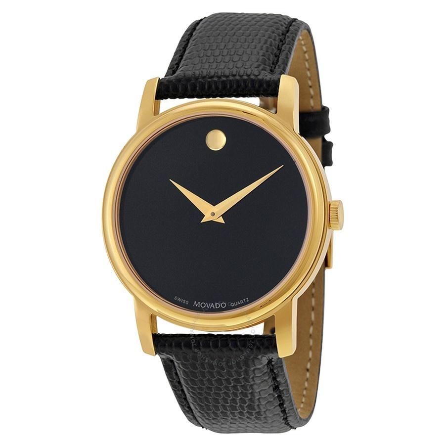Movado Men's 2100005 Museum Black Leather Watch