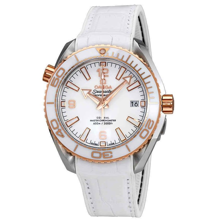 Omega Men's 215.23.40.20.04.001 Seamaster Planet Ocean White Leather Watch