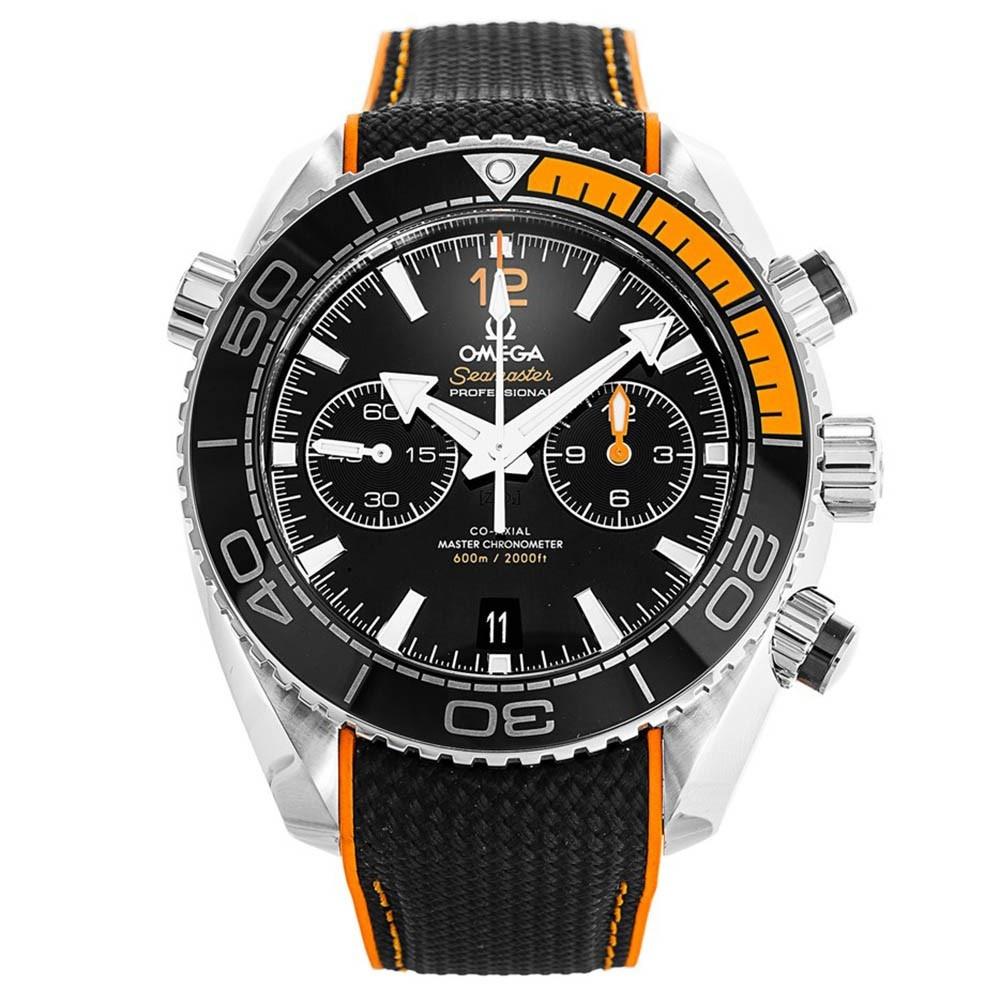 Omega Men&#39;s 215.32.46.51.01.001 Seamaster Planet Ocean Chronograph Two-Tone Rubber Watch