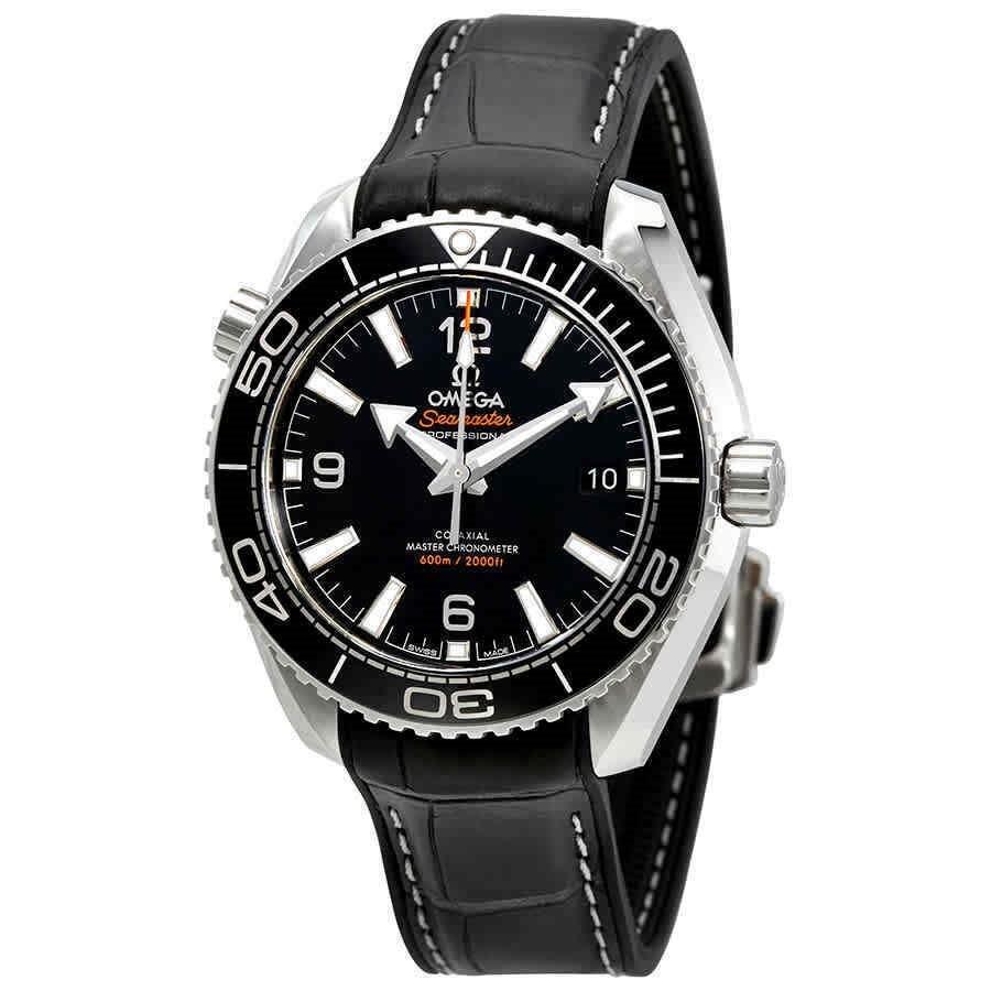 Omega Men's 215.33.40.20.01.001 Seamaster Planet Ocean Black Leather Watch