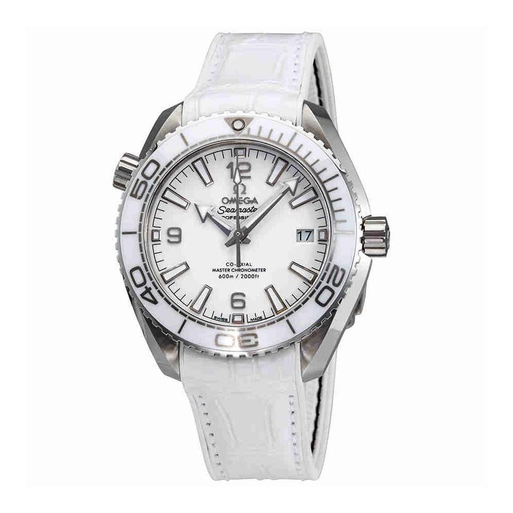 Omega Men's 215.33.40.20.04.001 Seamaster Planet Ocean White Leather Watch
