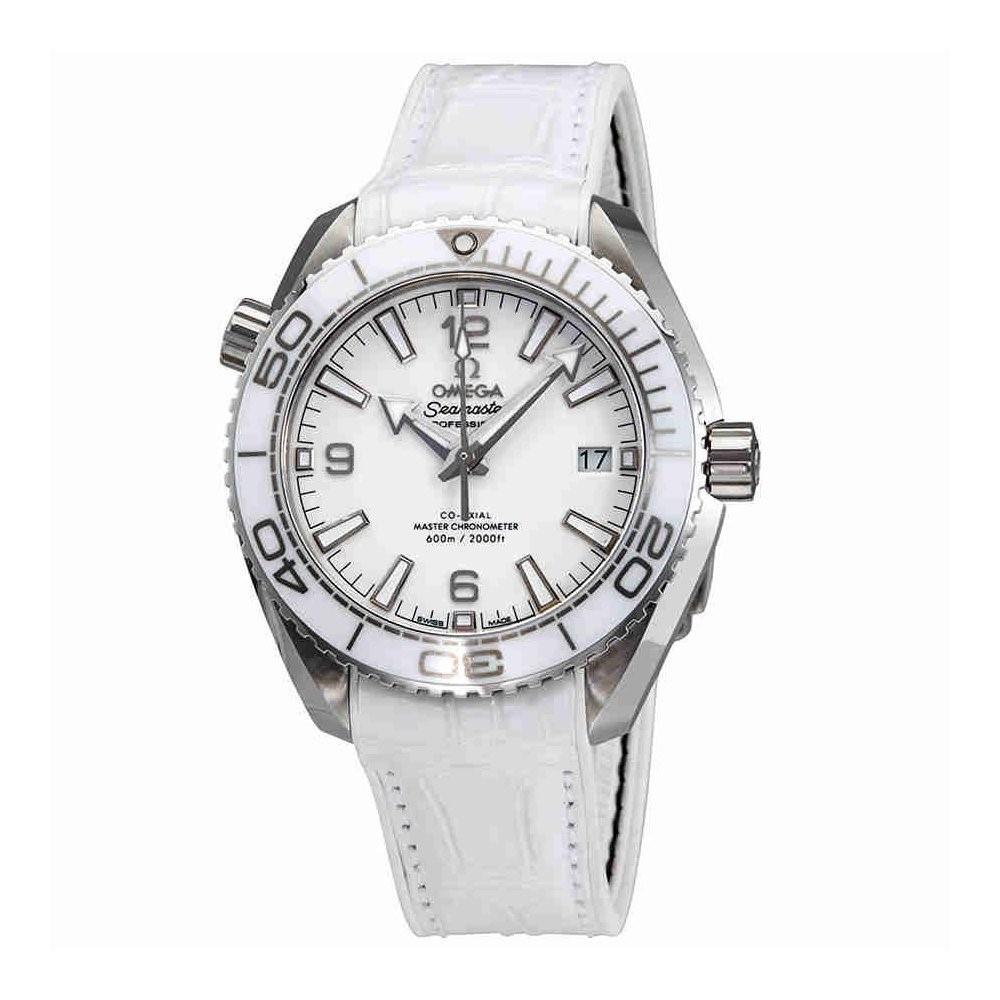 Omega Men&#39;s 215.33.40.20.04.001 Seamaster Planet Ocean White Leather Watch