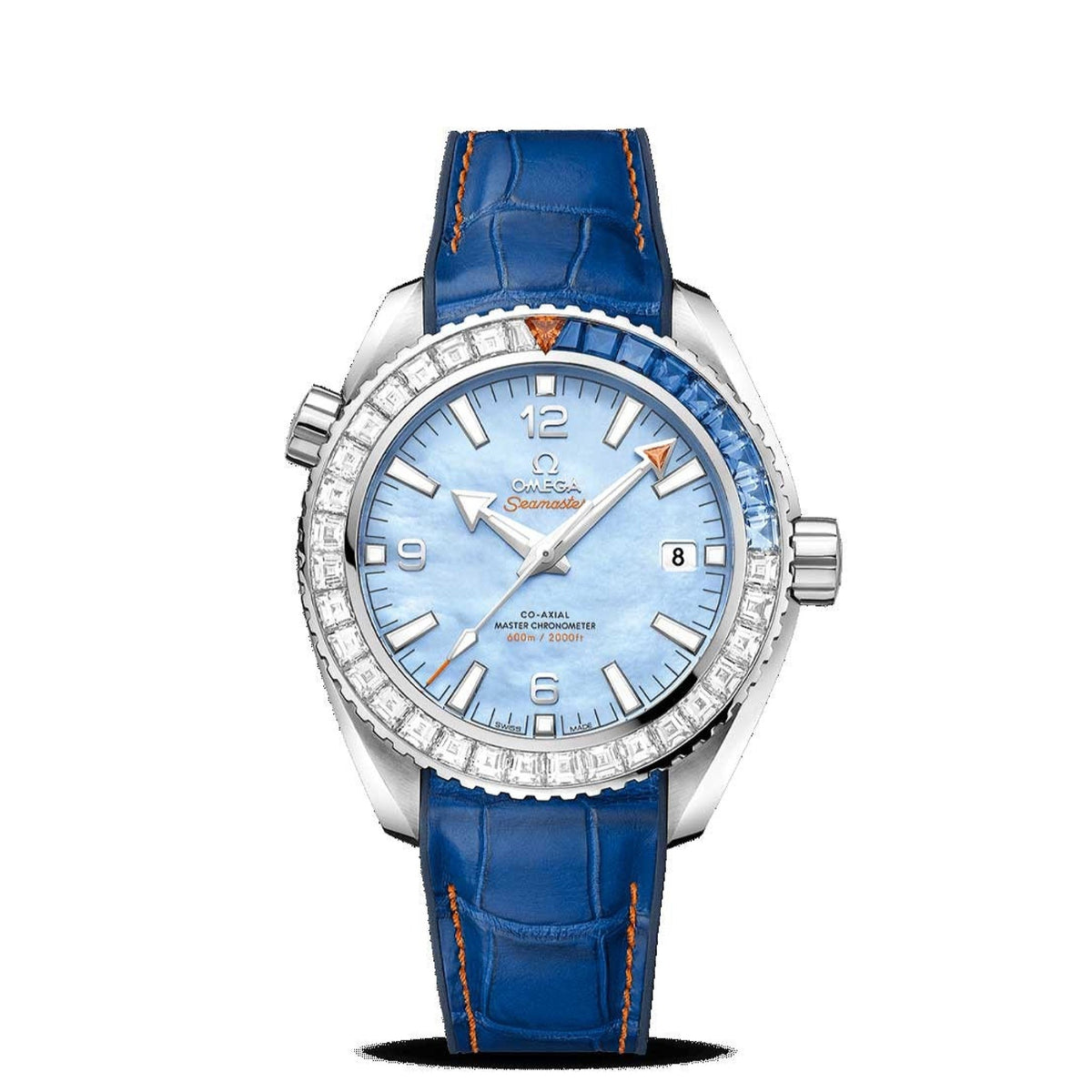 Omega Men's 215.58.44.21.07.001 Seamaster Blue Leather Watch