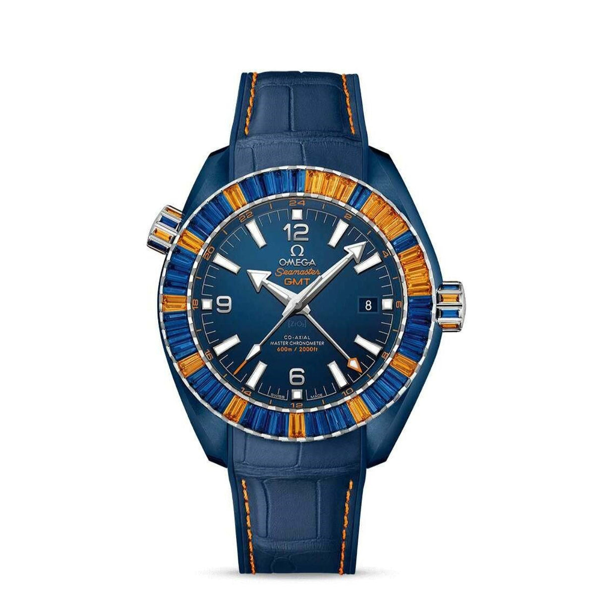 Omega Men's 215.98.46.22.03.001 Planet Ocean 600M Blue Leather Watch