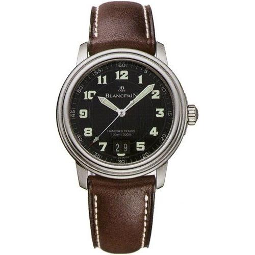 Blancpain Men's 2150-1130M-63 Leman Brown Leather Watch