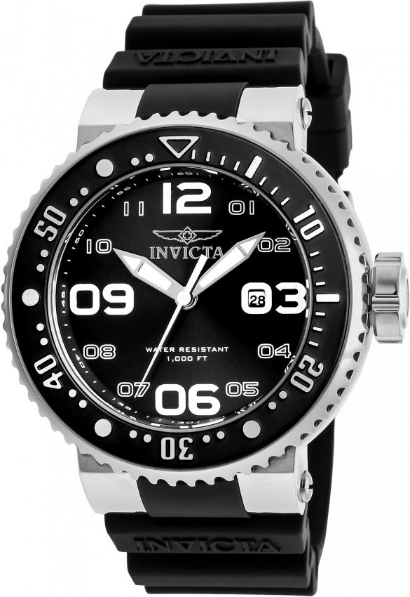 Invicta Men's 21518 Pro Diver Scuba Pro Black Silicone Watch