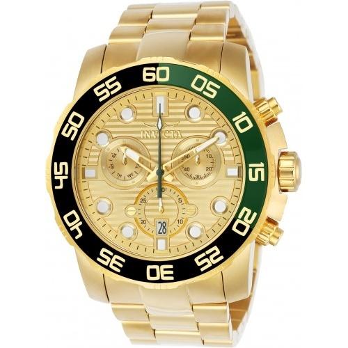 Invicta Men&#39;s 21554 Pro Diver Scuba Chronograph Gold-Tone Stainless Steel Watch