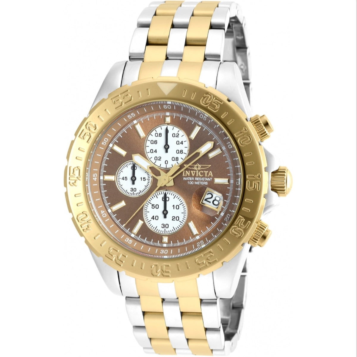 Invicta Men's 21648 Aviator Gold-Tone and Silver Stainless Steel Watch