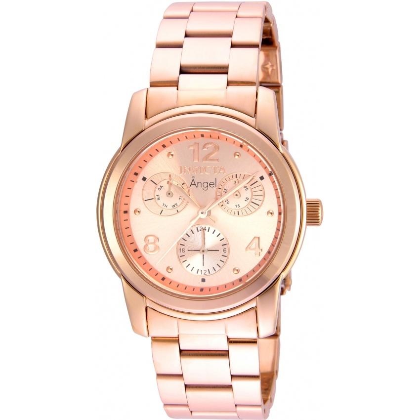 Invicta Women&#39;s 21687 Angel Rose-tone Stainless Steel Watch
