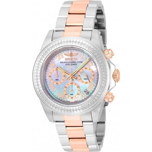 Invicta Men's 21718 Speedway Chronograph Rose-tone and Silver Stainless Steel Watch