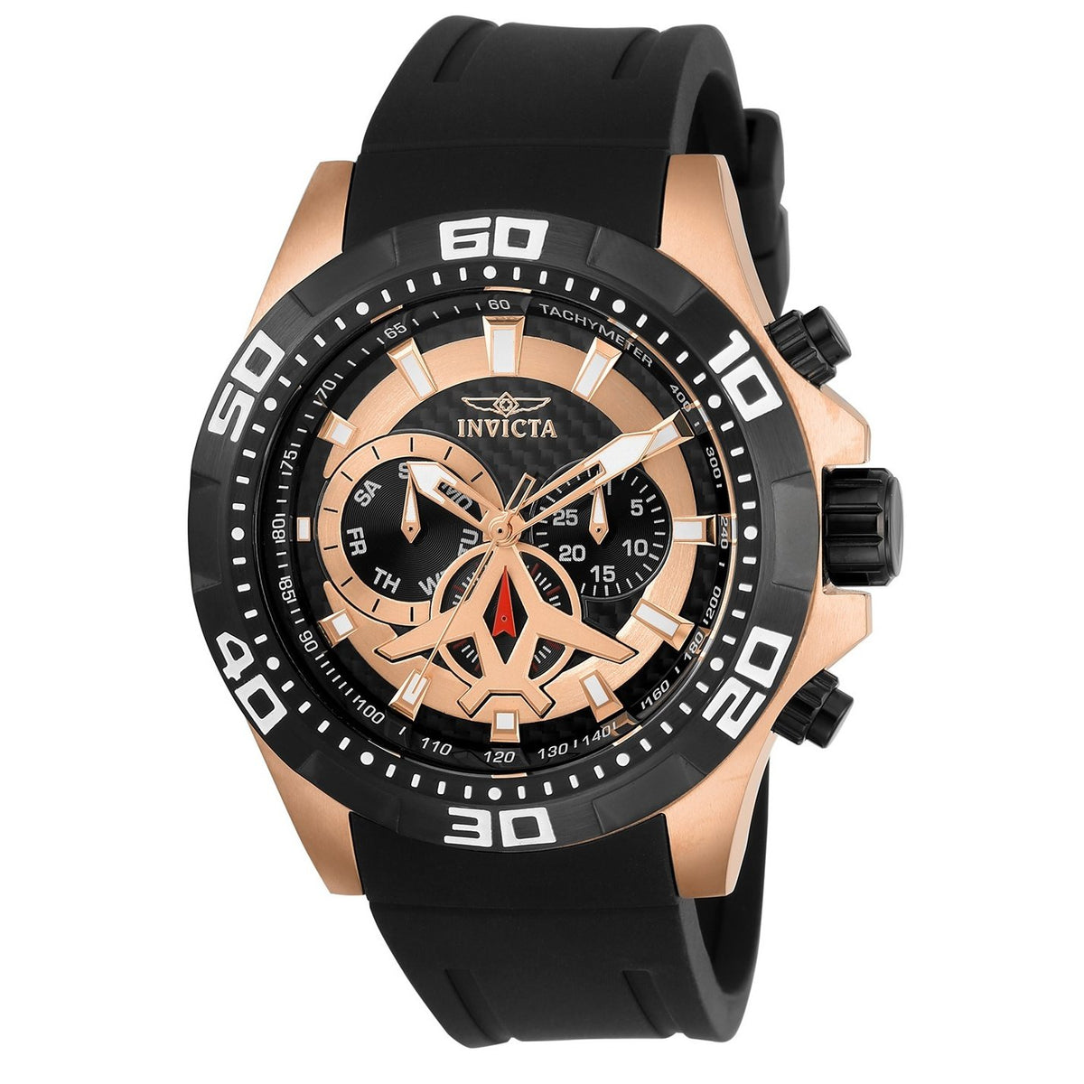 Invicta Men's 21740 Aviator Black Polyurethane Watch