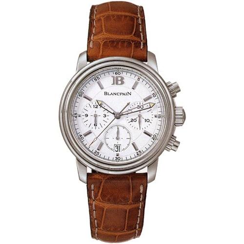 Blancpain Men's 2185-1127-53B Leman Chronograph Brown Leather Watch