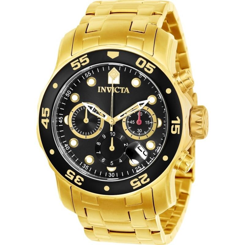 Invicta Men&#39;s 21922 Pro Diver Scuba Gold-Tone Stainless Steel Watch