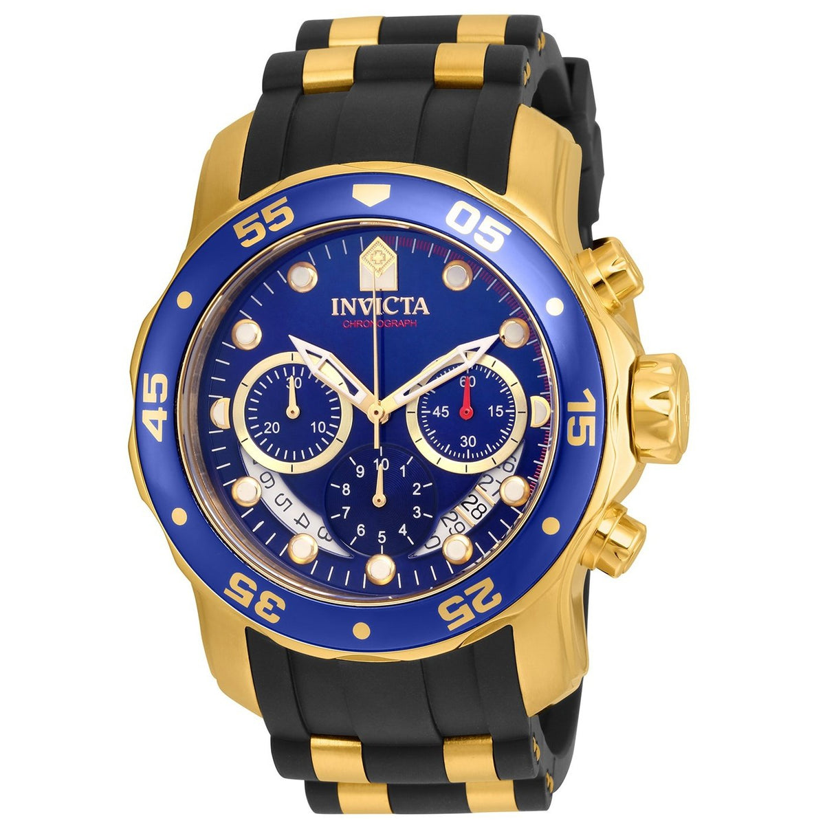 Invicta Men&#39;s 21929 Pro Diver Scuba Black and Gold-tone Polyurethane and Stainless Steel Watch
