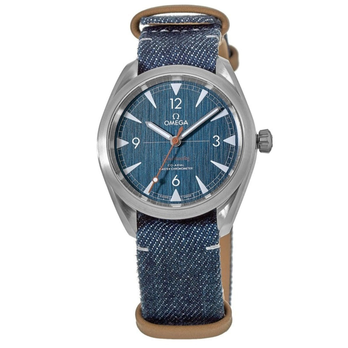 Omega Men's 220.12.40.20.03.001 Railmaster Blue Fabric Nato Watch