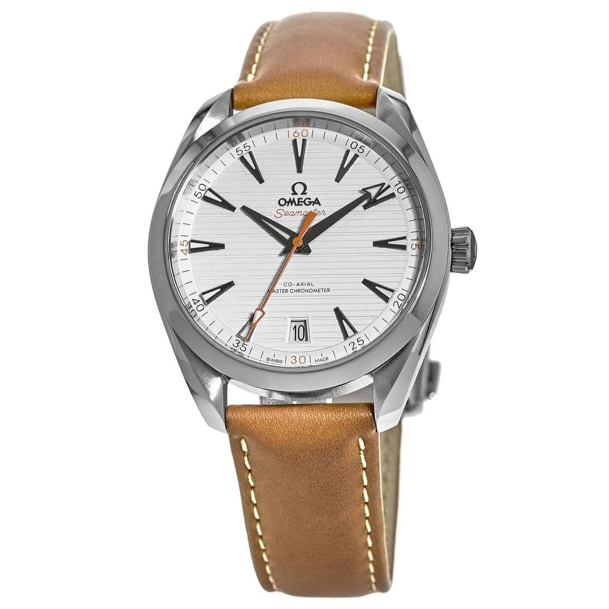Omega Men's 220.12.41.21.02.001 Aqua Terra Brown Leather Watch