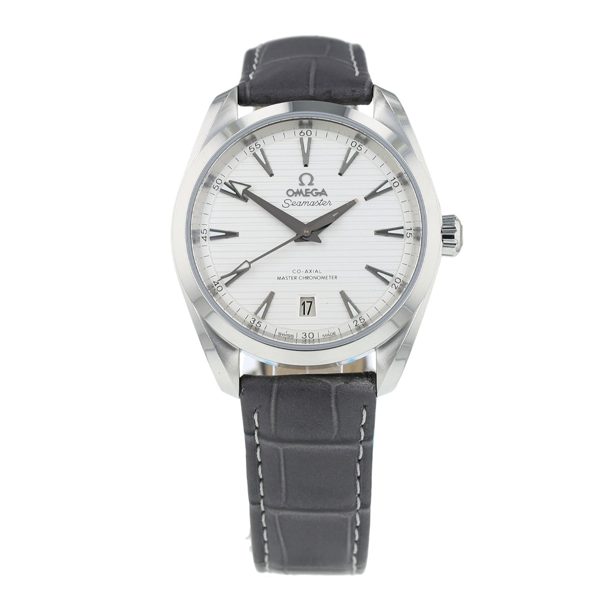 Omega Men's 220.13.38.20.02.001 Aqua Terra Grey Leather Watch
