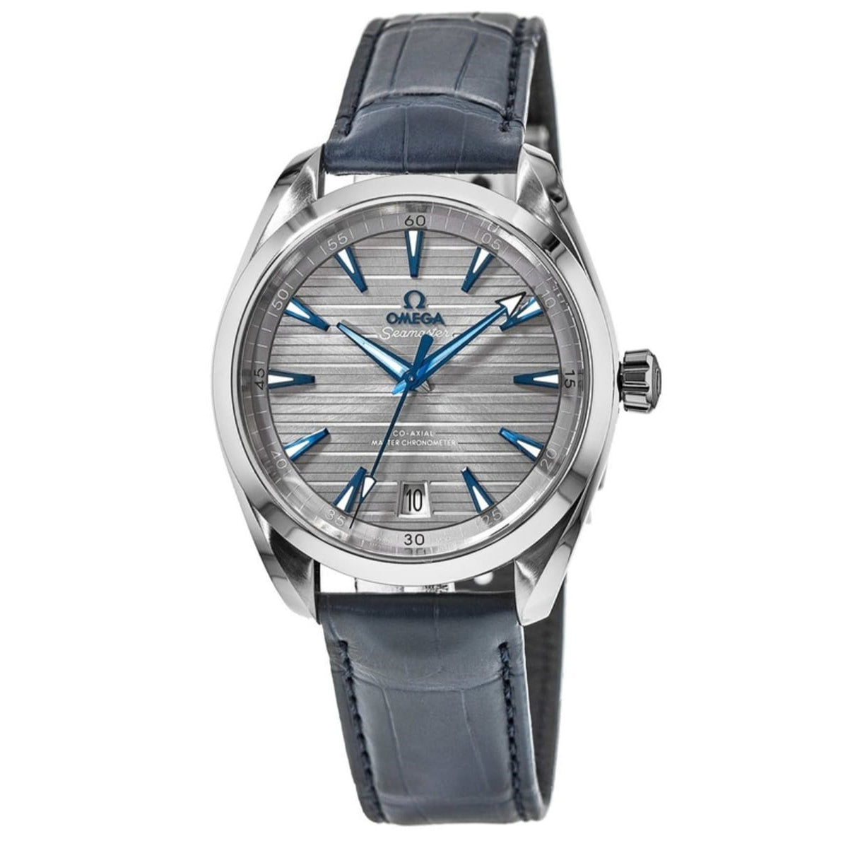 Omega Men's 220.13.41.21.06.001 Aqua Terra Blue Leather Watch