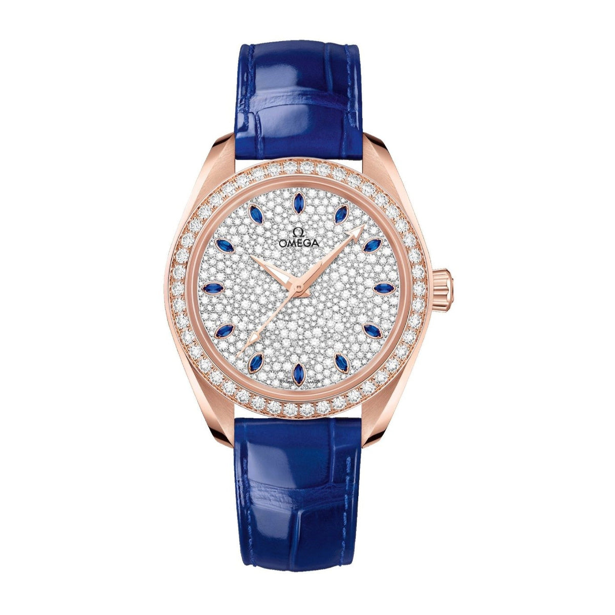 Omega Women's 220.58.34.20.99.002 Aqua Terra Blue Leather Watch