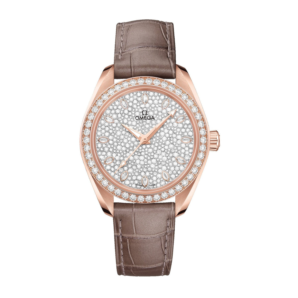 Omega Women's 220.58.34.20.99.003 Aqua Terra Brown Leather Watch