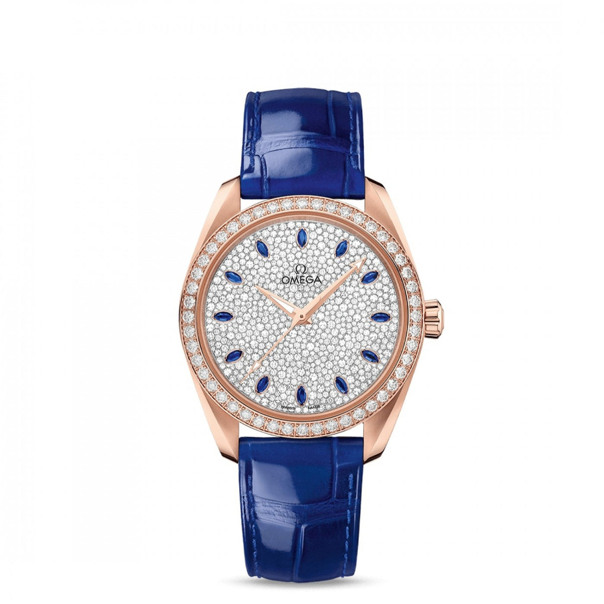 Omega Women's 220.58.38.20.99.002 Aqua Terra Blue Leather Watch