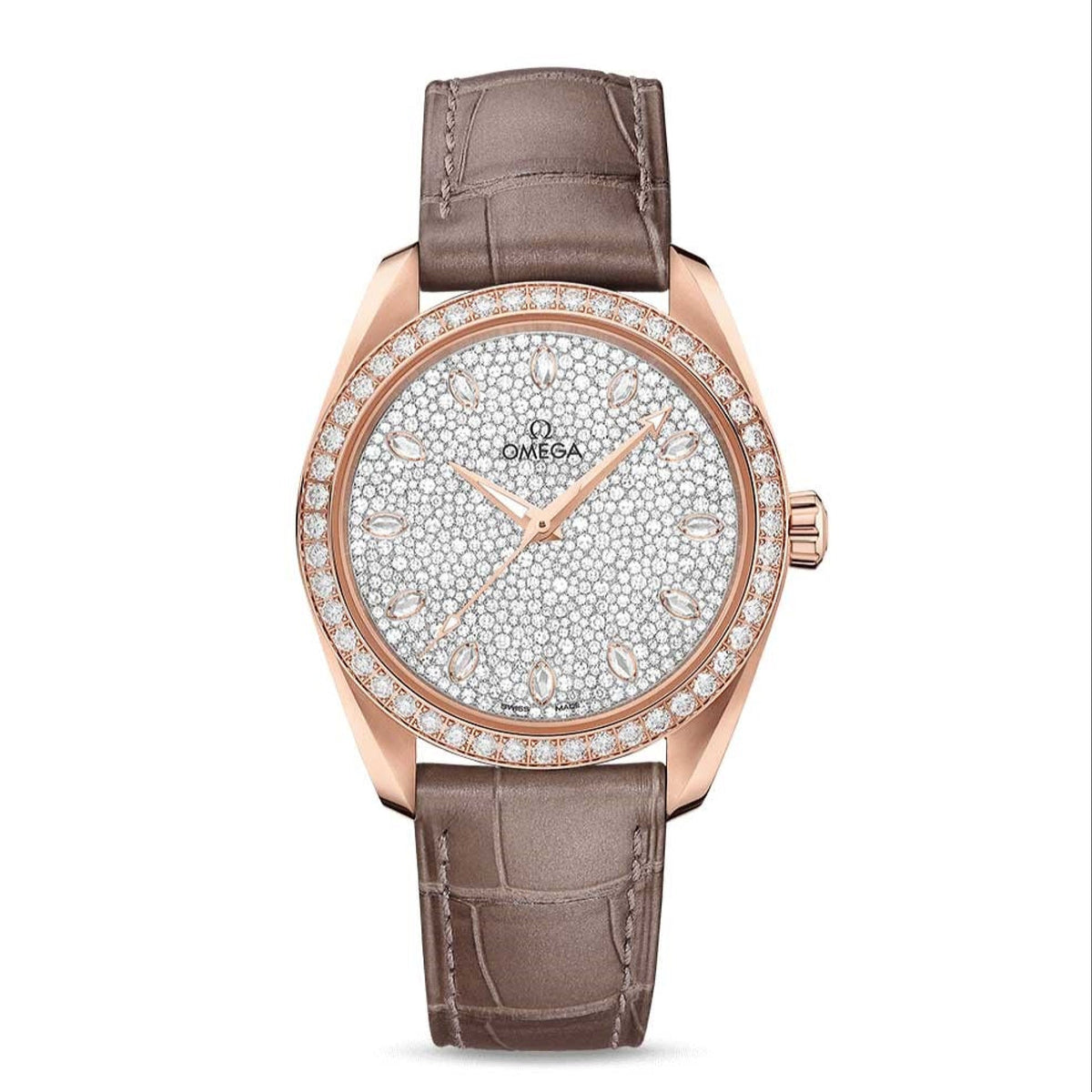 Omega Women's 220.58.38.20.99.003 Aqua Terra Brown Leather Watch