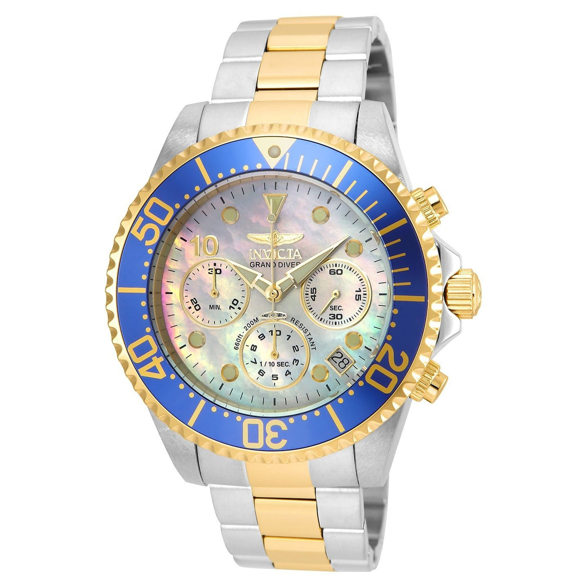 Invicta Men&#39;s 22038 Pro Diver Gold-tone and Silver Stainless Steel Watch