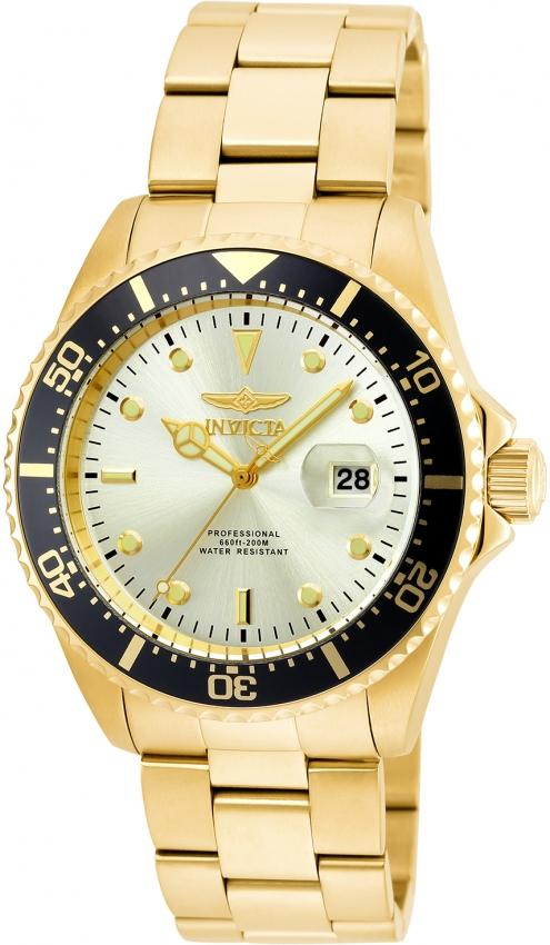 Invicta Men&#39;s 22065 Pro Diver Gold-Tone Silver Watch