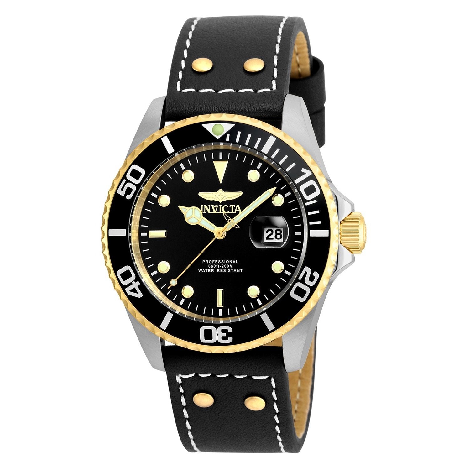 Invicta leather watch online