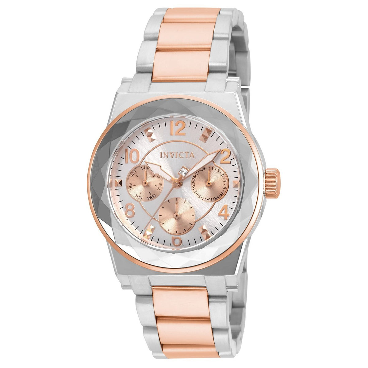 Invicta Women&#39;s 22109 Angel Rose-tone and Silver Stainless Steel Watch