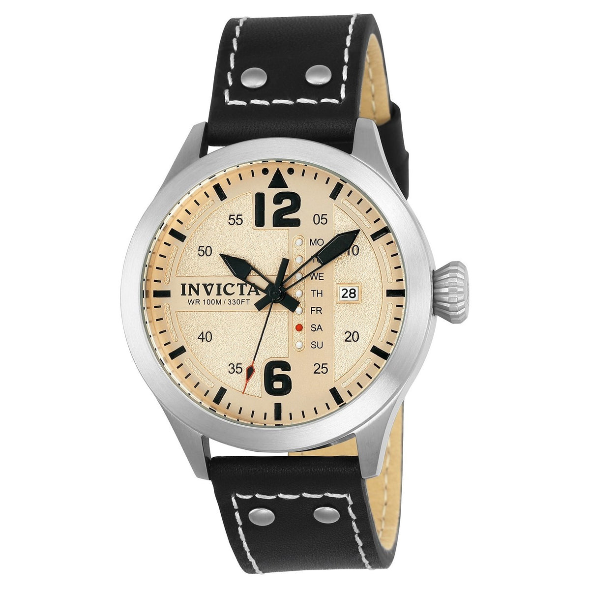 Invicta Men&#39;s 22181 I-Force Black Leather Watch