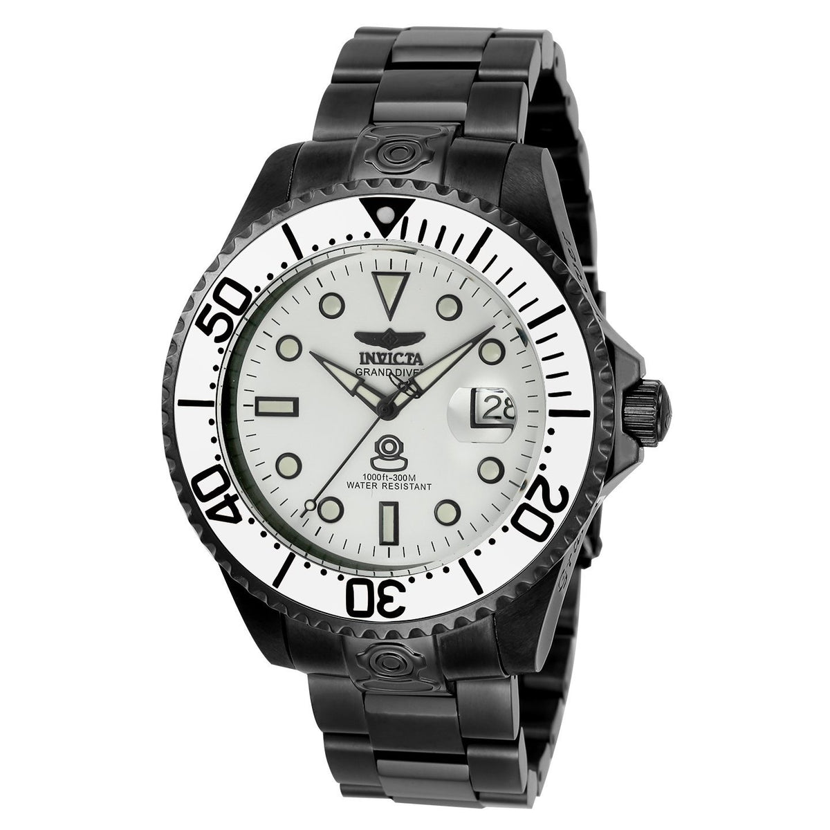 Invicta Men&#39;s 22215 Pro Diver Automatic Black Stainless Steel Watch