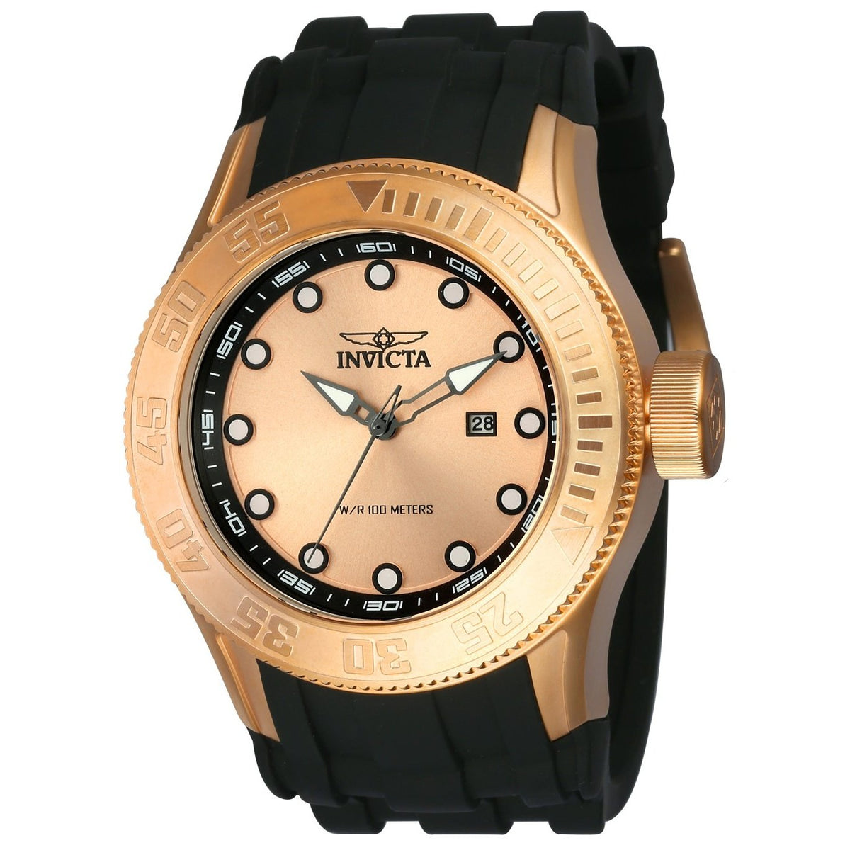 Invicta Men&#39;s 22247 Pro Diver Black Silicone Watch