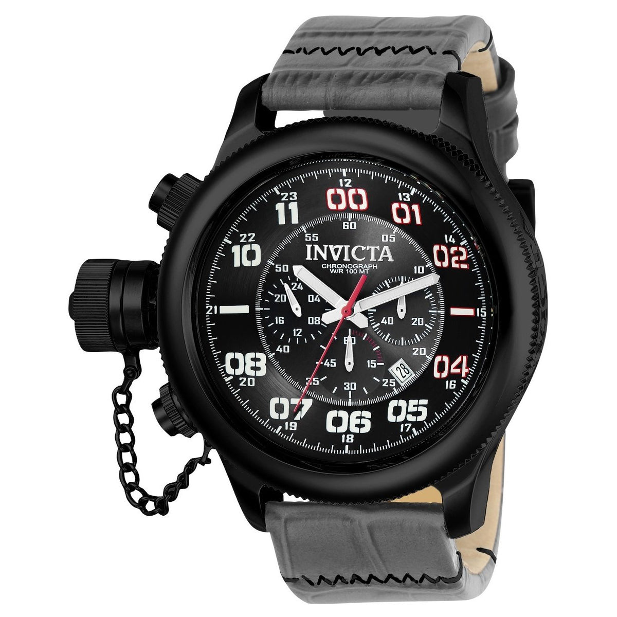 Invicta Men&#39;s 22289 Russian Diver Grey Leather Watch