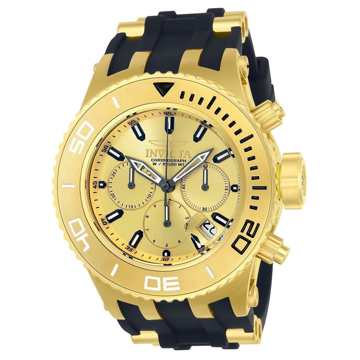 Invicta Men&#39;s 22365 Subaqua Specialty Black and Gold-Tone Polyurethane and Stainless Steel Watch