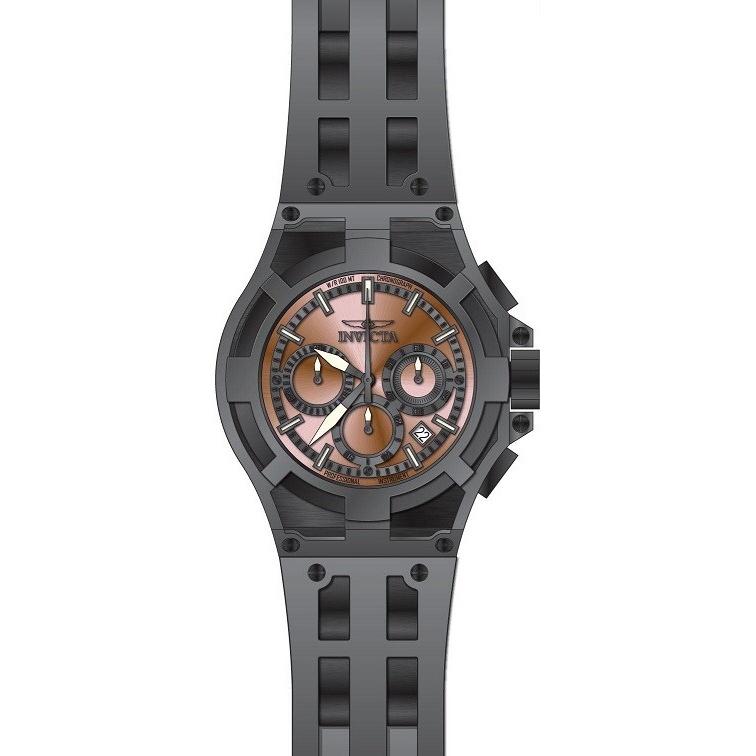 Invicta Men&#39;s 22372 Akula Reserve Black and Grey Polyurethane and Stainless Steel Watch
