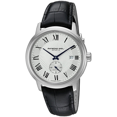 Raymond Weil Men's 2238-STC-00659 Maestro Automatic Black Leather Watch