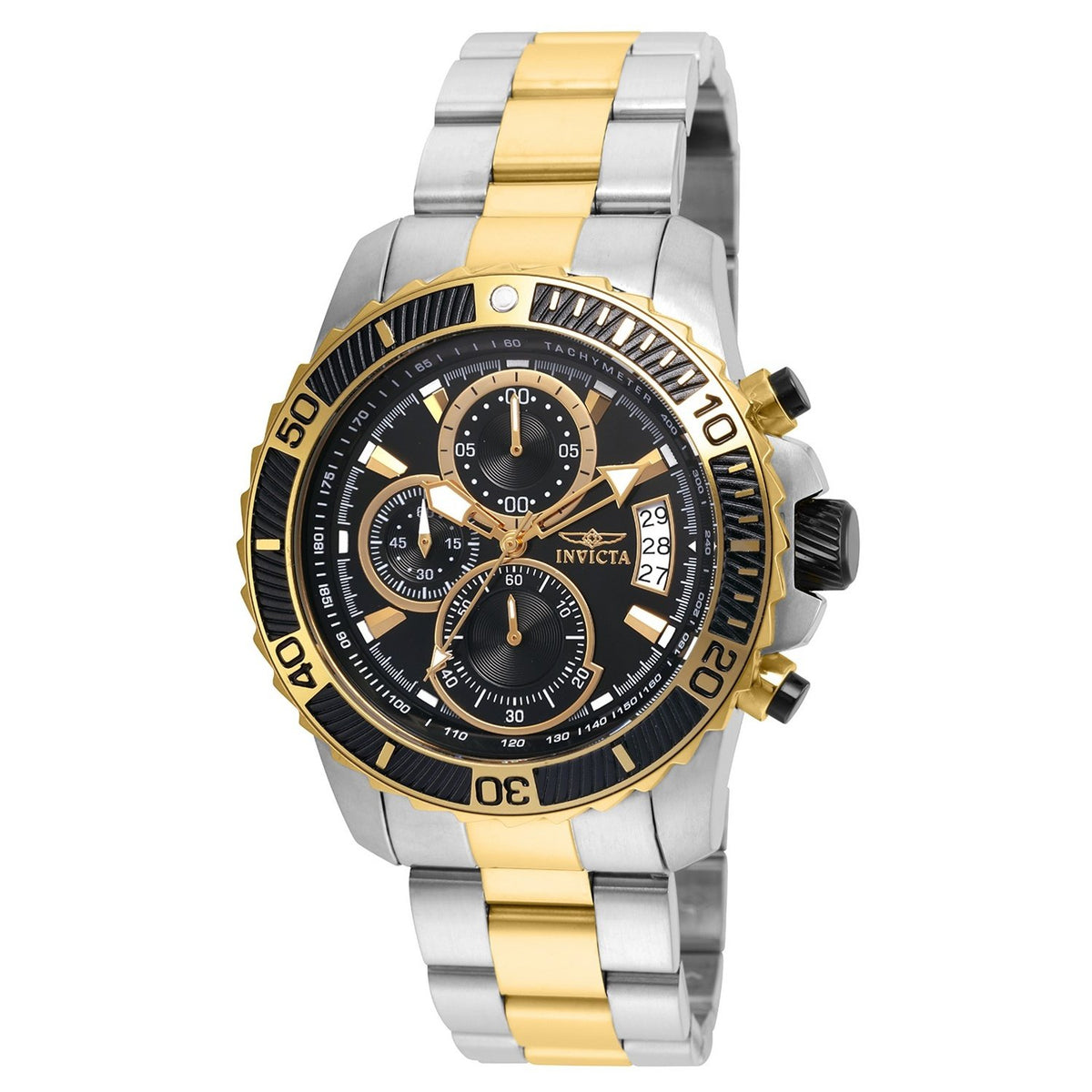 Invicta Men&#39;s 22418 Pro Diver Scuba Gold-Tone and Silver Stainless Steel Watch